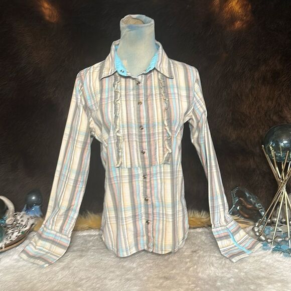 Tasha Polizzi button down shirt M (5375) - Picture 1 of 7